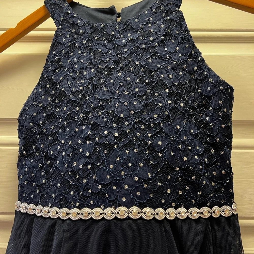 Speechless Girls 10 Navy sleeveless dress - Picture 3 of 11